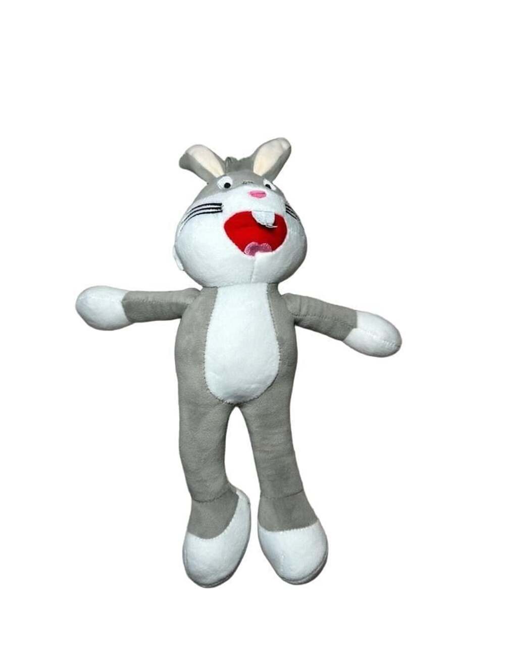 Warner Bros Looney Tunes Bugs Bunny Plush Rabbit Stuffed Animal Backpack Clip